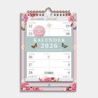 A5 Spiraalkalender 2-weeks 2026 Brocante