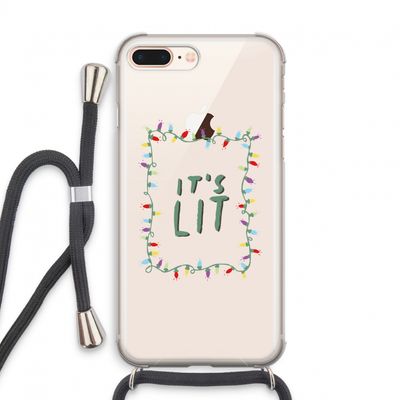It's Lit: iPhone 8 Plus Transparant Hoesje met koord
