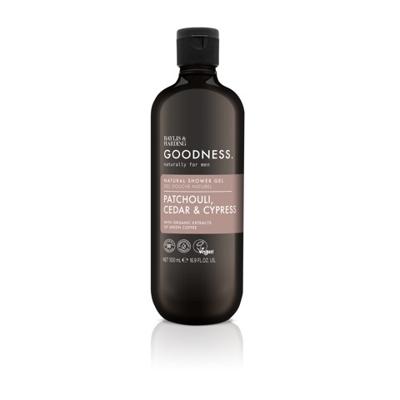 Goodness men showergel patchouli, cedar & cypress 500 Milliliter