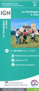 Fietskaart VEL13 Velo La Dordogne a Velo | IGN - Institut Géographique National