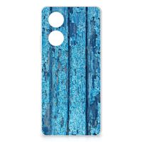 OPPO A58 4G Bumper Hoesje Wood Blue