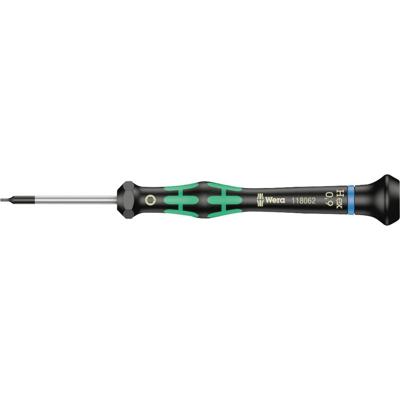 Wera 2054 Elektronica en fijnmechanica Inbusschroevendraaier Sleutelbreedte (metrisch): 0.9 mm Koplengte: 40 mm Afmeting, lengte: 137 mm