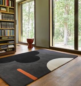 Orla Kiely - Geo Flower Graphite 060605 - 250x350 cm Vloerkleed