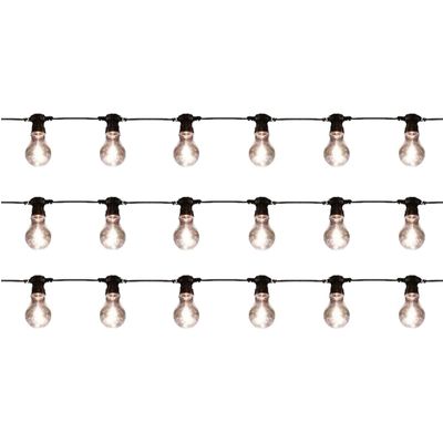 3x stuks buiten feestverlichting lichtsnoer warm witte lampbolletjes 10 m