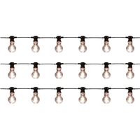 3x stuks buiten feestverlichting lichtsnoer warm witte lampbolletjes 10 m