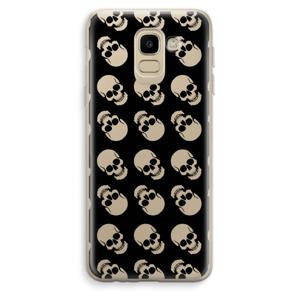 Musketon Skulls: Samsung Galaxy J6 (2018) Transparant Hoesje