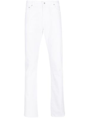 AG Jeans jean droit à patch logo - Blanc