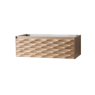 Wastafelonderkast BWS Mila 1 Lade Greeploos Soft Close 119x40x52 cm Licht Eiken