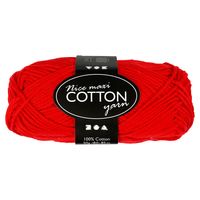 Creativ Company Katoengaren, Rood, 50gr, 85m - thumbnail