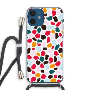 Colored Giraffe: iPhone 12 Transparant Hoesje met koord