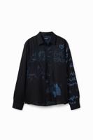 Shirt met lange mouwen en illustraties - BLACK - L
