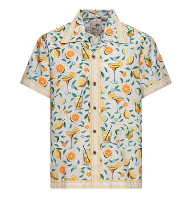 King Kerosin Citrus Cocktail Shirt Cream-2XL