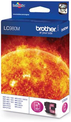 Brother inktcartridge, 260 pagina&apos;s, OEM LC-980M, magenta