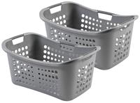 Curver victor wasmand ergo 50 liter zilver 2 stuks