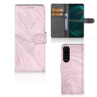 Sony Xperia 5III | Bookcase | Marble Pink - Origineel Cadeau Vriendin