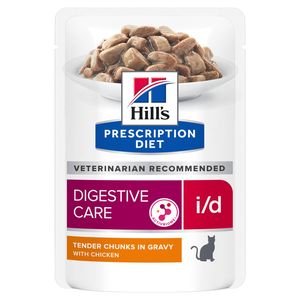 Hill's I/D Digestive Care Kat Natvoer met Kip 12x85g maaltijdzakje multipack