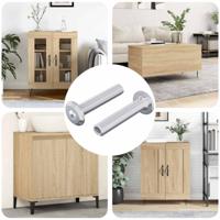 VidaXL Slotschroef effen 2 pcs zilver m6 x 30 mm staal