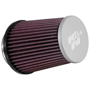 K&N universeel vervangingsfilter Conisch 76mm aansluiting + zilveren top (RE-5287) RE5287