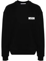 MSGM sweat en coton à logo imprimé - Noir