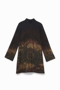 Rechte boho-jurk - BLACK - XXL