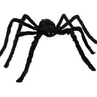 Horror spin groot - Halloween decoratie/versiering - buigbaar - zwart - 90 cm
