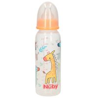 Nuby baby drinkfles - 1x- oranje - 240 ml - voedingfles   - - thumbnail