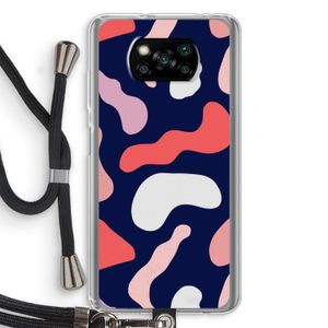 Memphis Shapes Pink: Xiaomi Poco X3 NFC Transparant Hoesje met koord