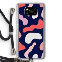 Memphis Shapes Pink: Xiaomi Poco X3 NFC Transparant Hoesje met koord