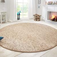 Vloerkleed Rond Wool - Beige maat: xcm - materiaal: Polypropyleen - Dekbed-Discounter.nl