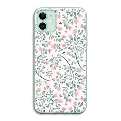 Sierlijke bloemen: iPhone 11 Transparant Hoesje