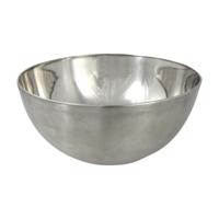 Svenska Living Kommetjes - 1x stuks - schaaltjes - mat zilver - RVS - D13 x 7 cm - serveerschalen