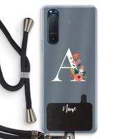 Pink Bouquet: Sony Xperia 5 II Transparant Hoesje met koord