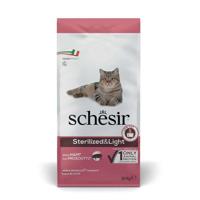 SCHESIR Adult Sterilized & Light with ham - droog kattenvoer - 10kg