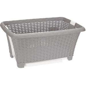 Wasmand op poten - 38L - grijs - 60x40 cm - uitklapbare poten