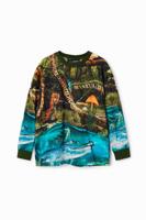 T-shirt met teksten over de natuur - GREEN - 13/14