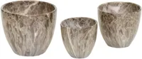 Mega Collections Keramische Bloempot Emperor Egg Ø21x19 cm - Bruin