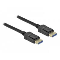 Delock 80261 DisplayPort-kabel DisplayPort Aansluitkabel DisplayPort-stekker 1 m Zwart 10K UHD, Vergulde steekcontacten, Afgeschermd (drievoudig)