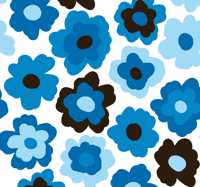 Blauwe klaproos behang bloemen