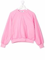 MSGM Kids sweat à superposition en tulle - Rose