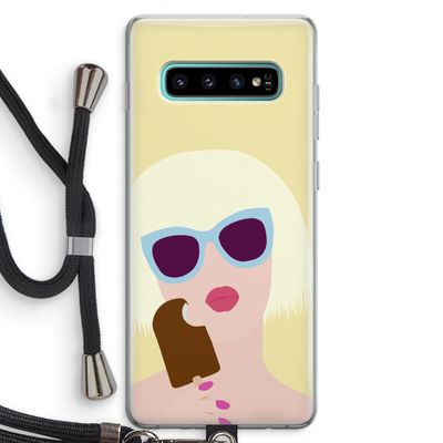 Ice cream: Samsung Galaxy S10 Plus Transparant Hoesje met koord