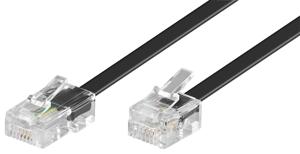 Goobay Telefoon (analoog) Aansluitkabel [1x RJ45-stekker - 1x RJ11-stekker] 3.00 m Zwart