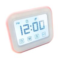 Keuken timer digitale wekker groot LCD-aanraakscherm worden geleverd met nachtlampje voor het bakken van koken (roze)