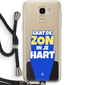Laat de zon in je hart: Samsung Galaxy J6 (2018) Transparant Hoesje met koord