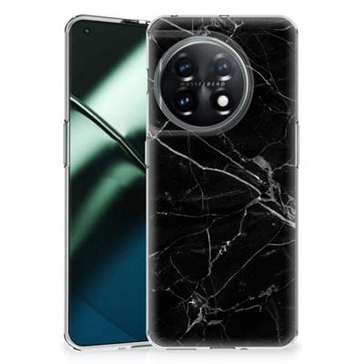OnePlus 11 | TPU | Siliconen hoesje | Marmer Zwart - Origineel Cadeau Vader