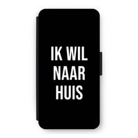 Ik wil naar huis - Zwart: iPhone 12 Flip Hoesje
