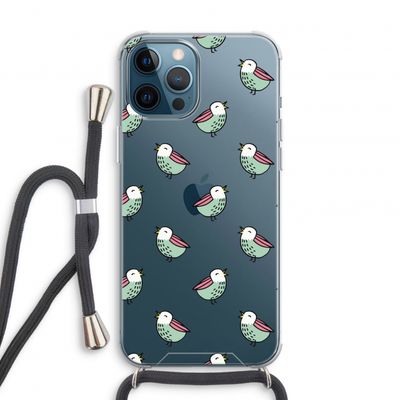 Vogeltjes: iPhone 12 Pro Transparant Hoesje met koord