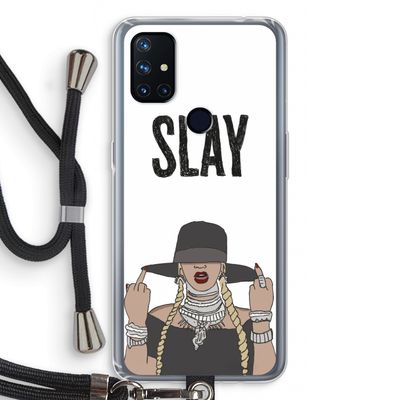 Slay All Day: OnePlus Nord N10 5G Transparant Hoesje met koord