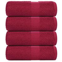 VidaXL Zeepdoekjes 4 st 30x30 cm 360 g/m² 100% katoen bordeauxrood