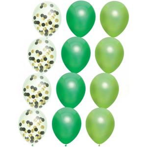Haza Verjaardag ballonnen - 18x - groen kleurenmix - 30 cm - feestversiering