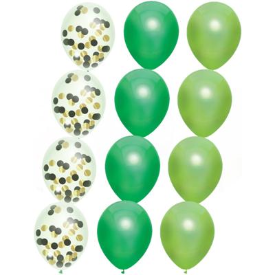 Haza Verjaardag ballonnen - 18x - groen kleurenmix - 30 cm - feestversiering Haza Verjaardag ballonnen - 18x - groen kleurenmix - 30 cm - feestversiering